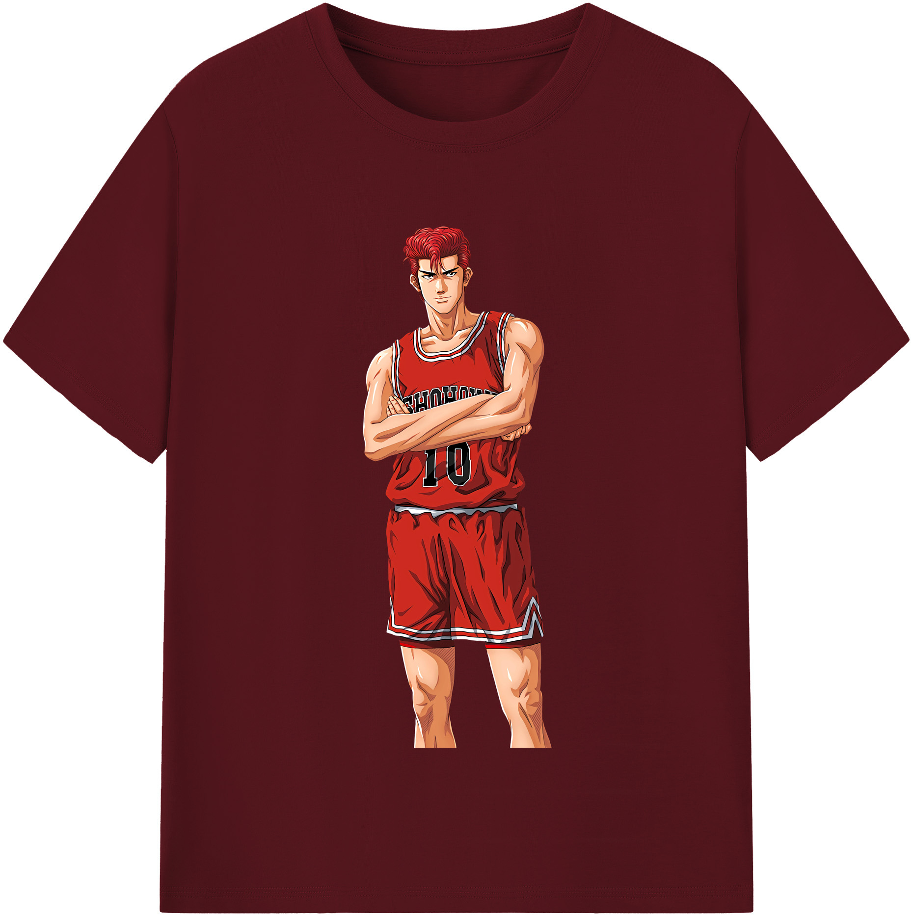 SLAM DUNK／スラムダンク 綿100％半袖Tシャツ（フロントプリント）
